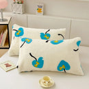 GobekUsa Cozy Winter Plush Pillowcase: Nordic Printed Milk Velvet Soft Home Decor