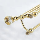 GobekUsa Crystal Bathroom Towel Rack: European Style Hardware Bath Organizer
