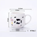 GobekUsa Cow Ceramic Mug: Cute 3D Animal Coffee Cup for Kids and Adults