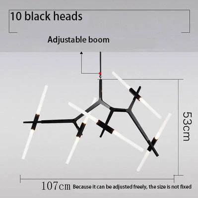 GobekUsa LED Chandelier: Modern Gold Black Ceiling Pendant for Kitchen Dining Living Bedroom, photo 12 of 20