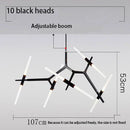 GobekUsa LED Chandelier: Modern Gold Black Ceiling Pendant for Kitchen Dining Living Bedroom