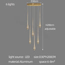 GobekUsa Gold LED Chandelier for Duplex Villa Living Room and Staircase