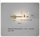 GobekUsa Gold Butterfly LED Round Ceiling Chandelier for Living Room and Bedroom