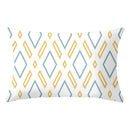 GobekUsa Geometric Striped Curved Rectangle Pillowcase - Yellow Blue Sofa Throw Pillows
