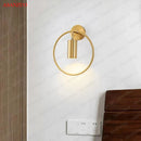 GobekUsa LED Gold Round Ring Wall Lamp Ceiling Light for Bedroom Wall Sconce