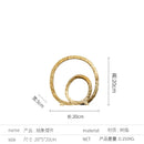 GobekUsa Golden Circle Hollowed-out Ornaments: Home Decor Figurines