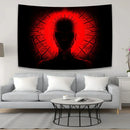 GobekUsa Jack-O-Lantern Wall Tapestry: Boho Halloween Horror Movie Decor for Home & Bedroom