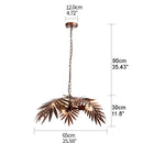 GobekUsa Boho Coconut Leaf Chandelier: Coastal Tree Light for Loft, Restaurant, Island
