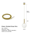 Modern White Frosted Glass Globe Pendant Light