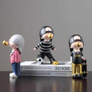 GobekUsa Boys Sports Statues: Basketball, Football, Skateboarding. Children's Decor, Gifts, Sculpture.