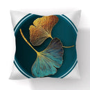 GobekUsa Ginkgo Leaves Print Sofa Pillowcase 45x45cm Modern Nordic Chair Cushion Cover