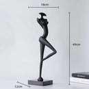 GobekUsa Abstract Black Metal Female Figure Sculpture Home Decor Accessory