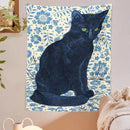 GobekUsa Black Cat Tapestry Wall Hanging: Tarot Witchcraft Baphomet Occult Home Decor