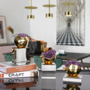 GobekUsa Brass Purple Crystal Pomegranate Ornament - Luxury Home Decor & Artwork