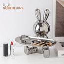 GobekUsa Astronaut Rabbit Resin Tray: Home Office Desktop Decor & Storage