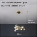 GobekUsa Glass Ball LED Chandelier: Modern Nordic Style for Living, Dining, Kitchen, Study