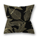 45x45cm Golden Leaves Pillow Cases by GobekUsa - Nordic Ins Black Sofa Decor