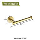 GobekUsa Brushed Gold Bathroom Accessories Set Hand Towel Bar Rack Toilet Paper Holder