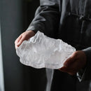 GobekUsa Iceberg Glass Dessert Plate: Artistic French Club Tableware