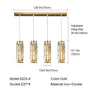 GobekUsa Gold Crystal Chandelier: Elegant Dining Room Pendant Lighting