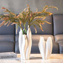 GobekUsa Irregular Pleated Ceramic Vase for Home Decoration and Floral Arrangement