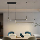 Modern Gold Linear LED Pendant Light