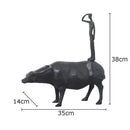 GobekUsa Cowherd Shepherd Boy Resin Figure Sculpture for Modern Home Decor