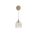 GobekUsa Clear Glass LED Wall Lamp Modern Crystal Home Decor Nordic Design