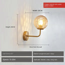 GobekUsa Glass Ball LED Wall Lamp: Gold Nordic Minimalist Sconces Lighting Bedroom Decor Fixtures