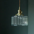 GobekUsa Clear Glass LED Copper Pendant Lighting for Minimalist Decor