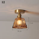 GobekUsa Glass Shade Pendant Ceiling Lamp for Kitchen Aisle Bedroom LED Lights Fixtures