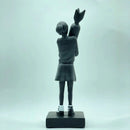 GobekUsa Bomb Hugger Girl Resin Statue Sculpture for Home Decor and Desk Ornament