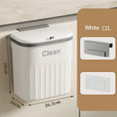 GobekUsa Kitchen Cabinet Hanging Trash Can with Lid and Large Capacity