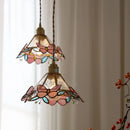 GobekUsa Butterfly Glass Flower LED Pendant Lamp – Tiffany Style Adjustable Hanging Lamp
