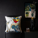 GobekUsa Christmas Picasso Style Abstract Cushion Cover for Living Room Sofa and Bed