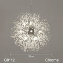 GobekUsa Dandelion Chandelier: Nordic Minimalist Wrought Iron LED Indoor Light for Living Room