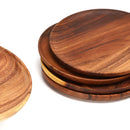 GobekUsa Beech Wooden Round Plate for Snacks, Sushi & Fruits