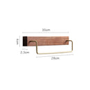GobekUsa Black Walnut Wood Towel Rack with Brass Accents