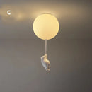 GobekUsa Bear LED Ceiling Chandelier: Cute PVC Ball Lampshade for Children's Room Decor