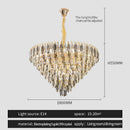 GobekUsa Crystal Chandelier: Elegant Small Duplex Living Room Loft Hotel Lobby Staircase Lighting