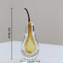 GobekUsa Glass Fruit Sculpture Desk Ornament for Aesthetic Room Decor