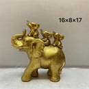 GobekUsa Elephant Family Figurine Resin Calf Kids Miniature Ornament Decoration
