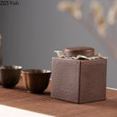 GobekUsa Ceramic Tea Canister Pottery Jar for Tea and Coffee Storage