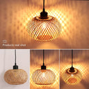 GobekUsa Bamboo Rattan Pendant Chandelier for Dining Room and Restaurant Lighting