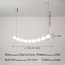GobekUsa Bead Nordic Chandelier: Stylish Dining Room Pendant Light for Bar Table Adding Ambiance