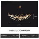 GobekUsa Kapok Flower Glass Crystal Chandelier for Living Room Dining Bedroom