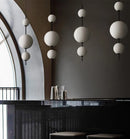 GobekUsa LED Glass Beads Pendant Chandelier, Round Ball Hanging Light Fixture