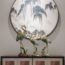 GobekUsa Crane Bird Sculpture: Handcrafted Resin Ornament for Home Decor
