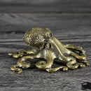 GobekUsa Brass Octopus Sculpture: Golden Metal Home Decor Figurine