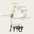 GobekUsa Ceramic LED Wall Lamp with Pull Chain Switch for Stair, Bathroom, Living Room